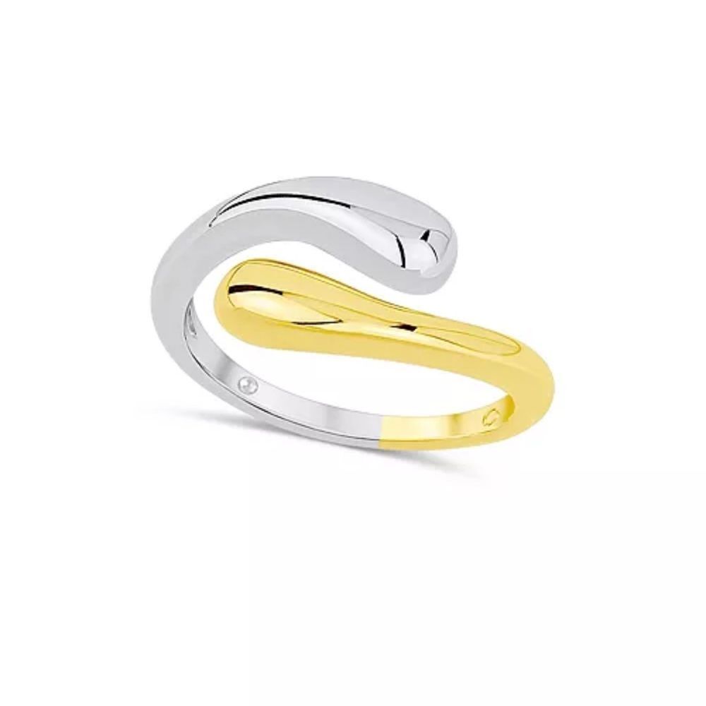 And Now This Two Tone Bypass Ring size 8